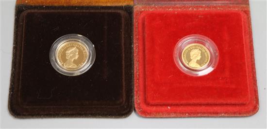 A QEII proof gold sovereign 1981 and a proof half sovereign, 1980